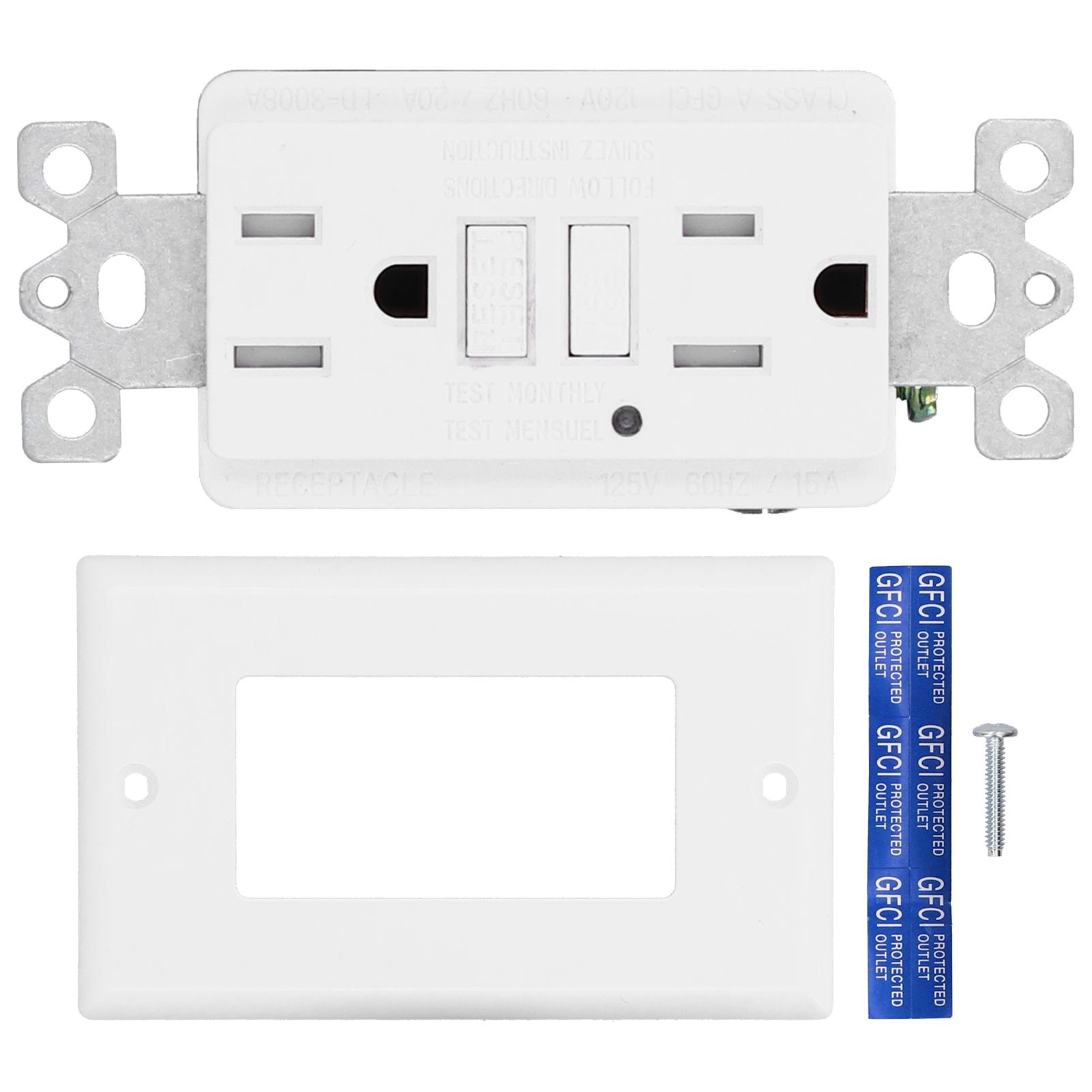 

Switch Socket Smart Leakage GFCI Guard Outlet with LED Light AC120V LD‑3008A