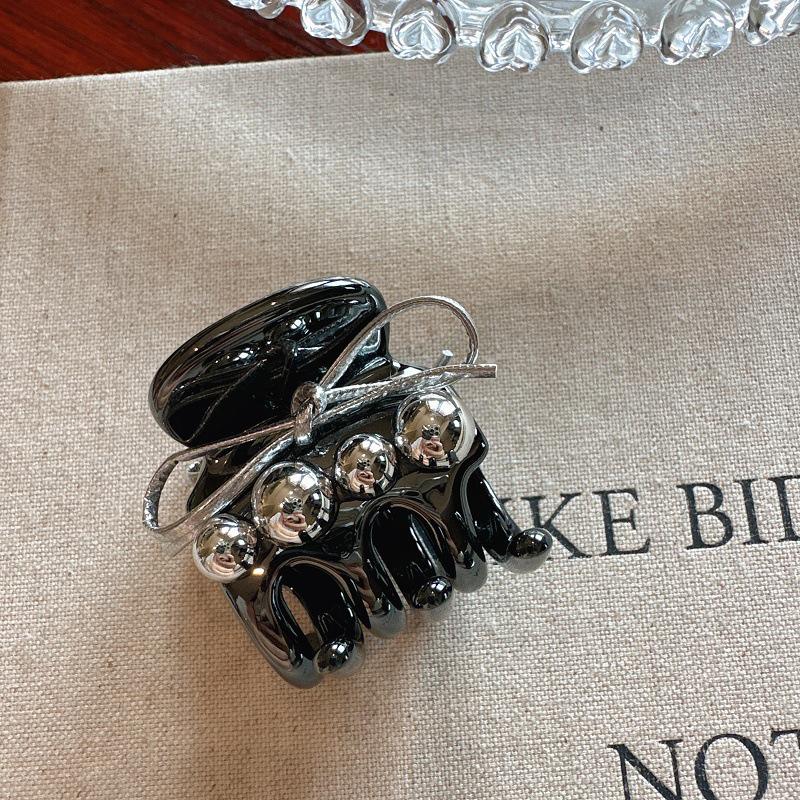 Luxusní křišťálová mašle akrylová skřipcová spona pro vysoké culíky