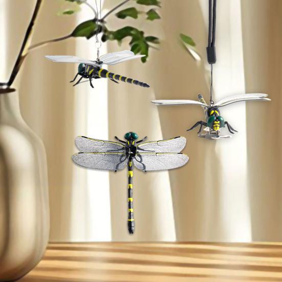 1/2/3/4/5 Sets Fake Dragonfly Decoration Portable Outdoor Camping Gnats Fly Repellent Simulated 3D Dragonfly Model Ornament Kids Educational Toy