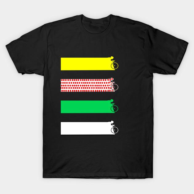 Men Black Print T-shirt Etapa Tour De Francia Colores Tdf No-Cut Transfer Paper Print Cotton Tshirt 2XL чёрный