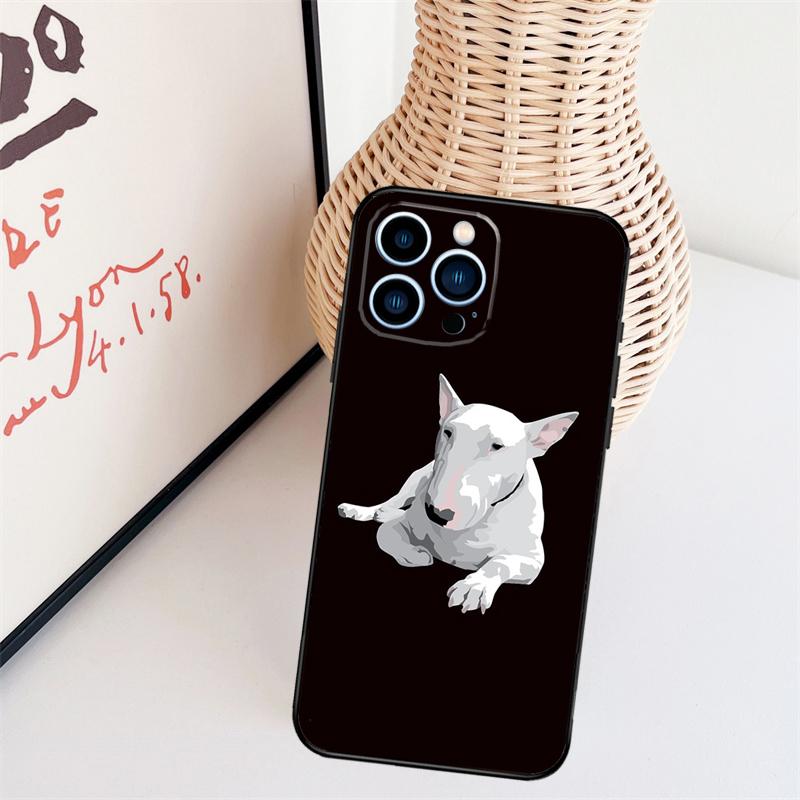 English Bull Terrier Dog Funda For iPhone 16 15 Pro 14 Pro Max Plus 11 13 12 Mini X XS XR Phone Case