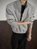 Heavyweight Men's Deconstructed Half-Zip Hoodie - Autumn Korean Style Loose Fit Trendy American High Street Jacket