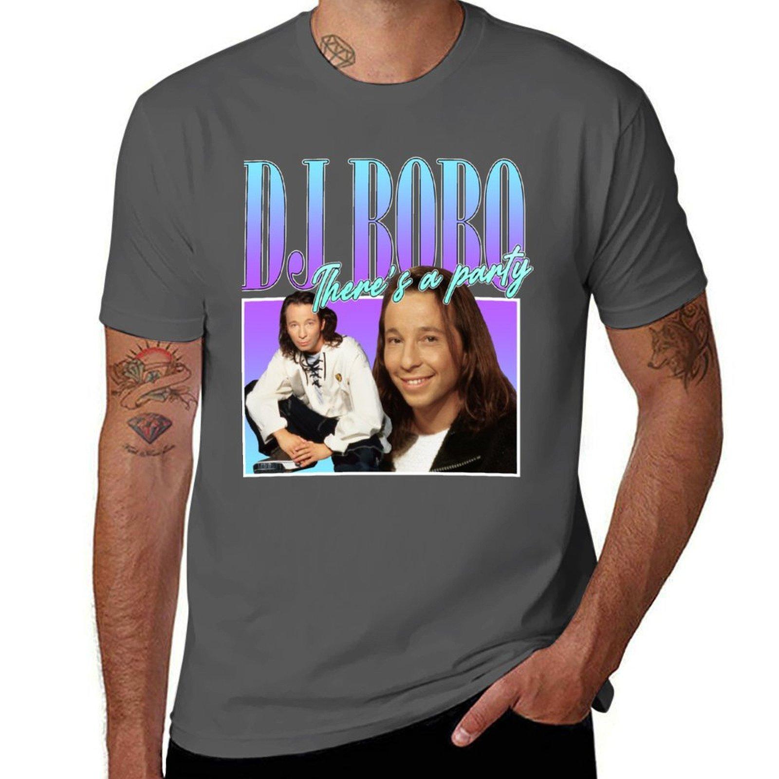

DJ Bobo 90s Style Eurodance TShirt Simple Print Design TShirt 4XL