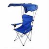 Outdoor Folding Chair Blue 300lb Capacity Breathable Portable High Back Camping Chair with Canopy for Beach Travel