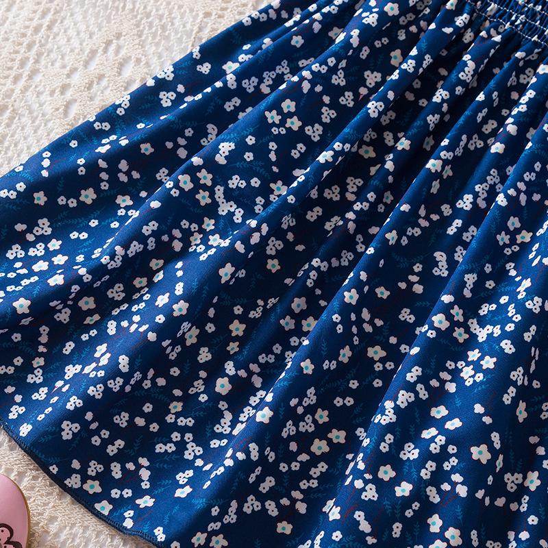 Children Clothing Girl Princess Dress Floral Casual Puff Sleeves Girls Dresses Summer Holiday Beach Clothes