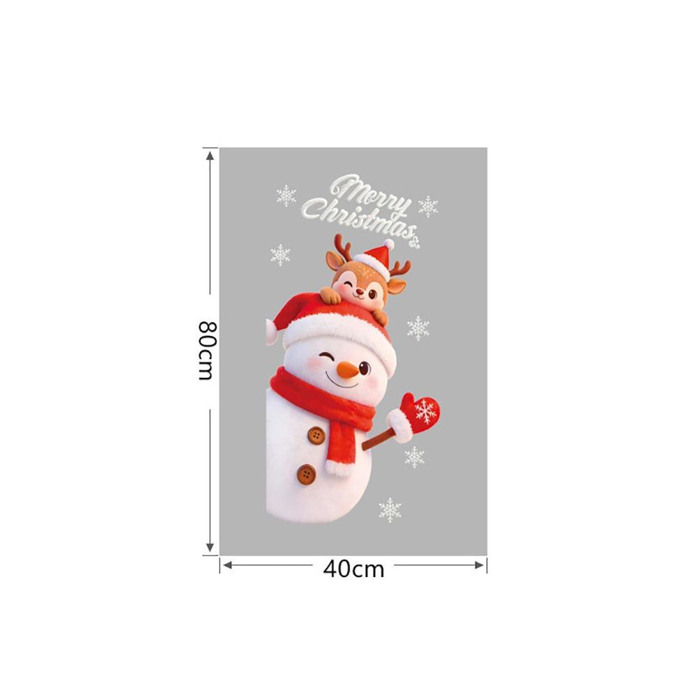 Static Window Clings Cartoon Pattern Holiday Decorations Christmas Stickers Holiday Season