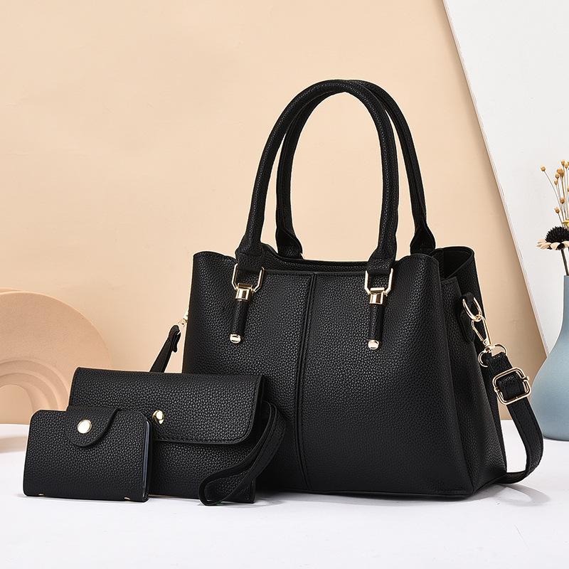 New Retro Three-piece Combination Bag Fashionable Commuter Tote Bag Trendy Light Shoulder Bag Oblique Span Women's Bag