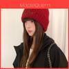 Wool Blend Embroidered Letter Knit Hat For Women Winter Warmth