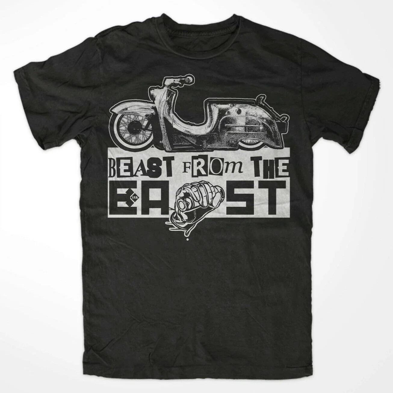 

Beast From The East TShirt Schwalbe KR50 KR51 Motorcycle Roller Moped Lustig Simson S