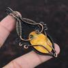 Fossil Coral Pendant Copper Wire Wrapped Gemstone Jewelry Handmade Ethnic Pendant Fossil Coral Jewelry Copper Wire Wrap Pendant Wedding Gift