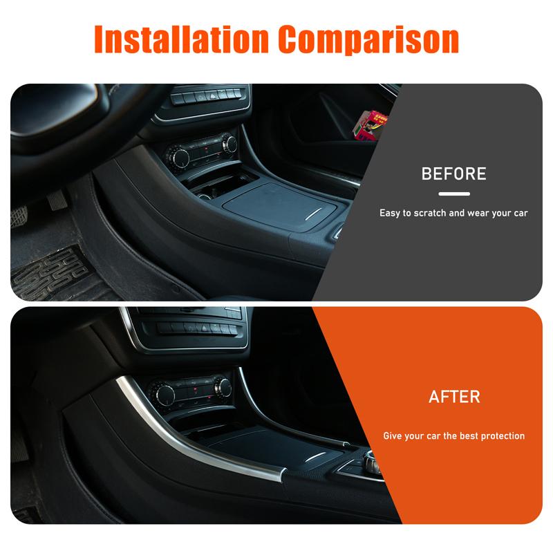 Central Control Side Trim Strip Decoration Sticker Car Accessory For Mercedes Benz A CLA GLA Class W176 W177 C117 C118 X156 H247