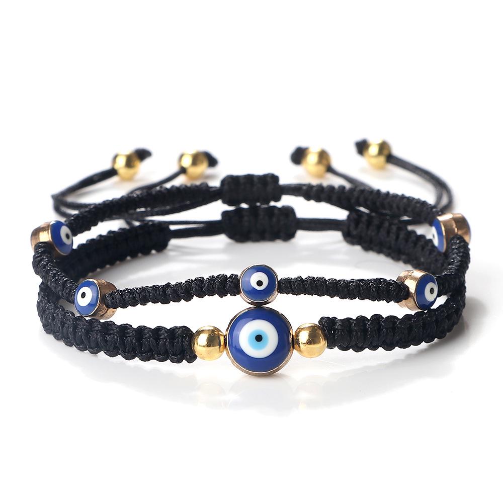 Bohemian Devil's Eye Nylon Rope Adjustable Bracelet Set