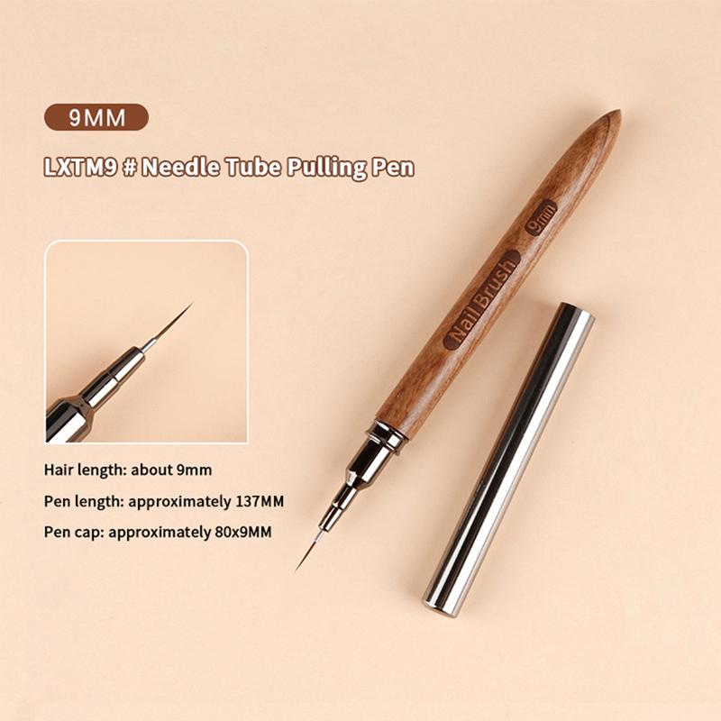 1Pcs/Set Wood Handle Art Liner Diy Painting Brush Drawing Lines Stripe Flower Painting Pen Nail Liner Brush Set With 5Size