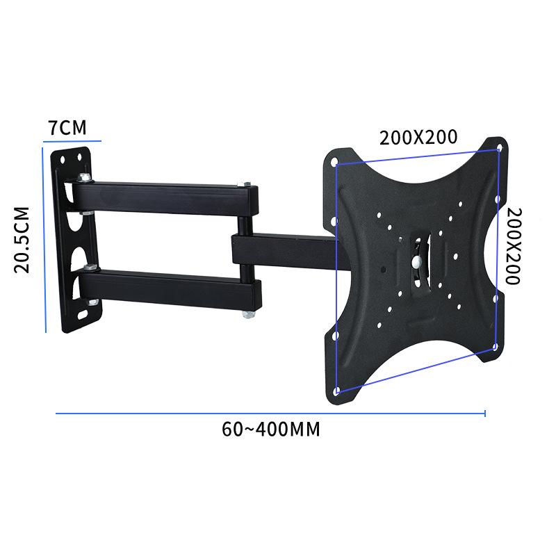 Multifunctional TV Wall Mount: LCD Monitor Retractable Swivel Bracket 117B-2