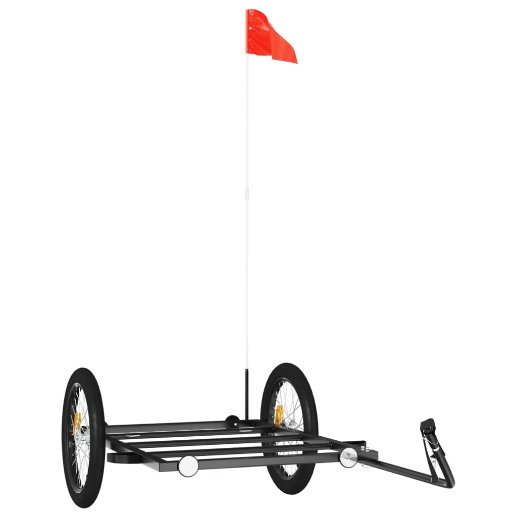 Bicycle Trailer Black 135 x 68 x 37 cm Iron