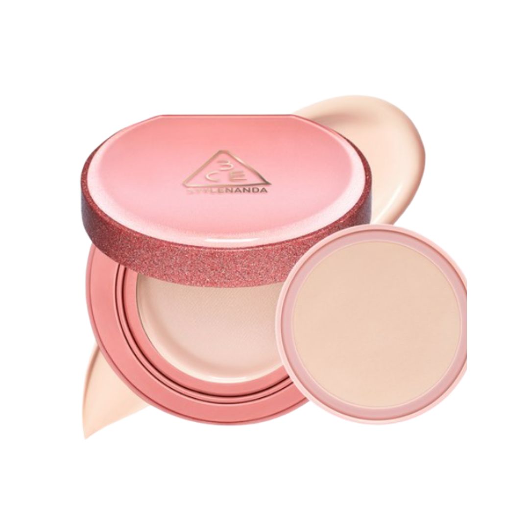 3CE Fitting Mesh Cover Cushion SPF40 PA+++ Radiant Skin Foundation + Refill Set 11g + 11g