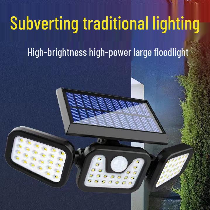 Waterproof Solar LED Motion Sensor Wall Lamp for Indoor/Outdoor Garden Pathway Illumination