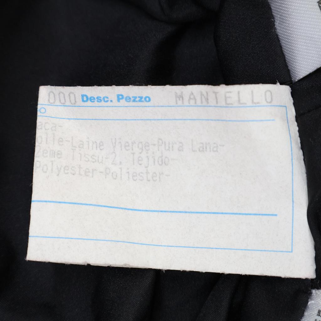 Max Mara Black 70% alpaca 30% wool leather drawcord soutien collar coat coat 42 blackUsed