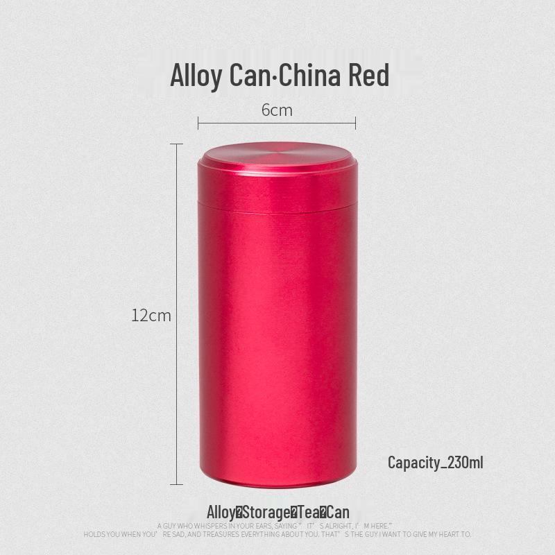 Compact Titanium-Aluminum Tea Storage Can: Small, Portable, and Sealed.