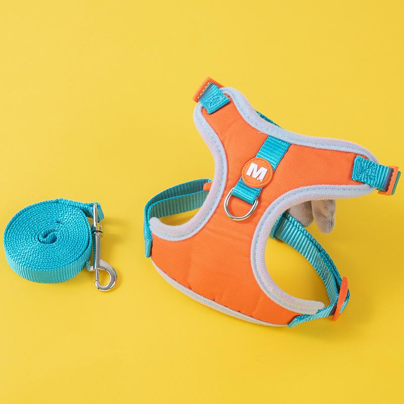 Puppy leash, outdoor harness, Teddy, Bichon, Poodle, puppy walking leash, pet vest-style cat leash S