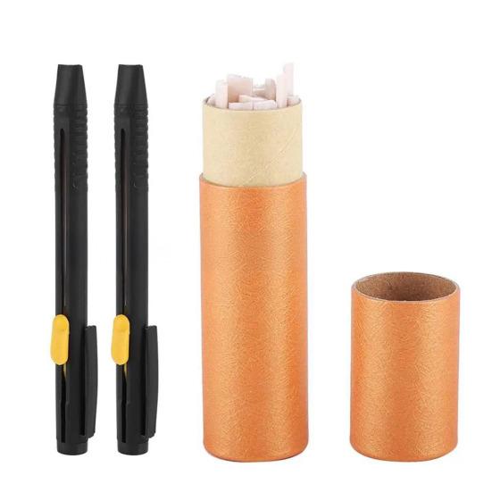 Fabric Chalk Marker for Sewing Quilting Refillable Tailors Chalk Fabric Marking Pen with Chalk Refills Gift for Craft Enthusiasts