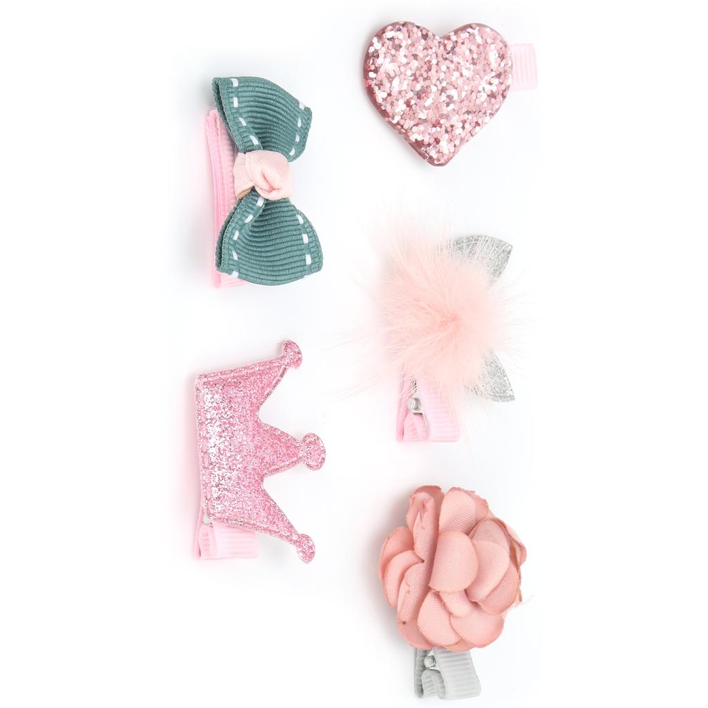 Pet Hair Clips Rose Crown Bows Head Flower Hair Pins Set Pet Grooming Accessories Supplies