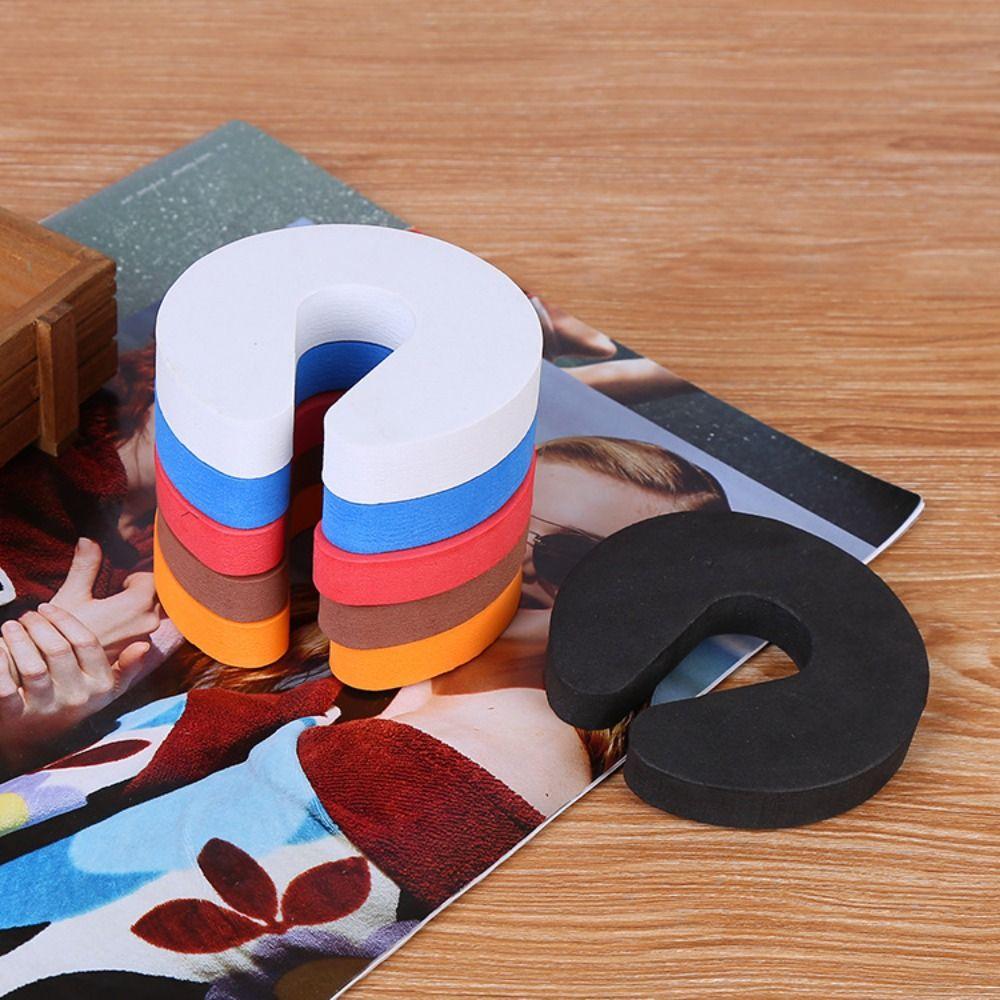 

Prevents Pinch Injuries Door Stopper Soft-Touch Fabric-Covered Foam Finger Protector Wall-Mounted темно-синього кольору