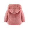 Children's Long-sleeved Plush Top with Hooded Baby Coat