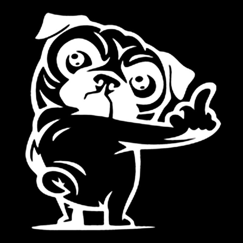 LYKX Insubstantial Pug Funny Car Sticker Vinyl Decal for Auto Car Stickers Styling