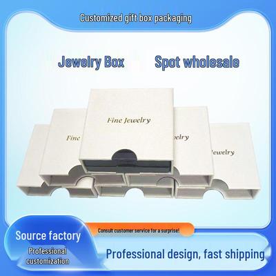 Jewelry Display Box with PE Film Suspension for Necklace, Ring, Earrings