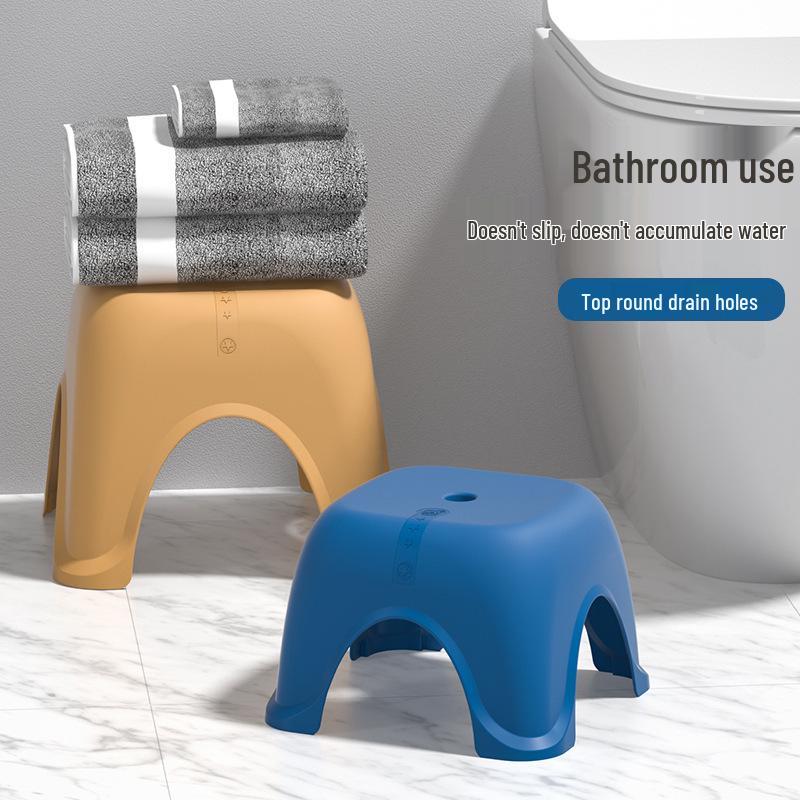 Reinforced Non-Slip Stackable Bathroom Footstool for Baby Bathing with Storage