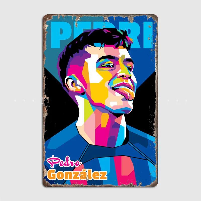 

Педри Гонсалес Футболист Ретро Металлическая Табличка Постер Клуб Домашний Декор Бар Пещера Классическая Жестяная Вывеска Декор для Паба Декор Стен 20x30cm（7.8x11.8inch）
