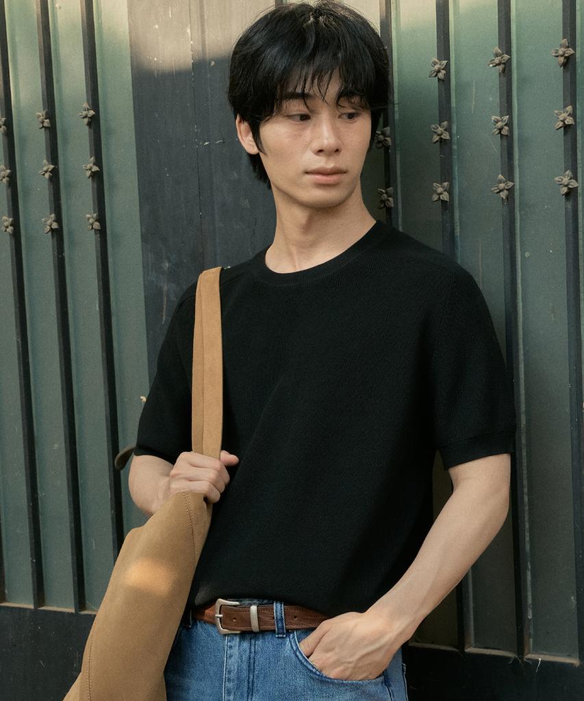 Wednesday Oasis Washable Airy Raglan Half Knit_Black(Wc26Kn48)