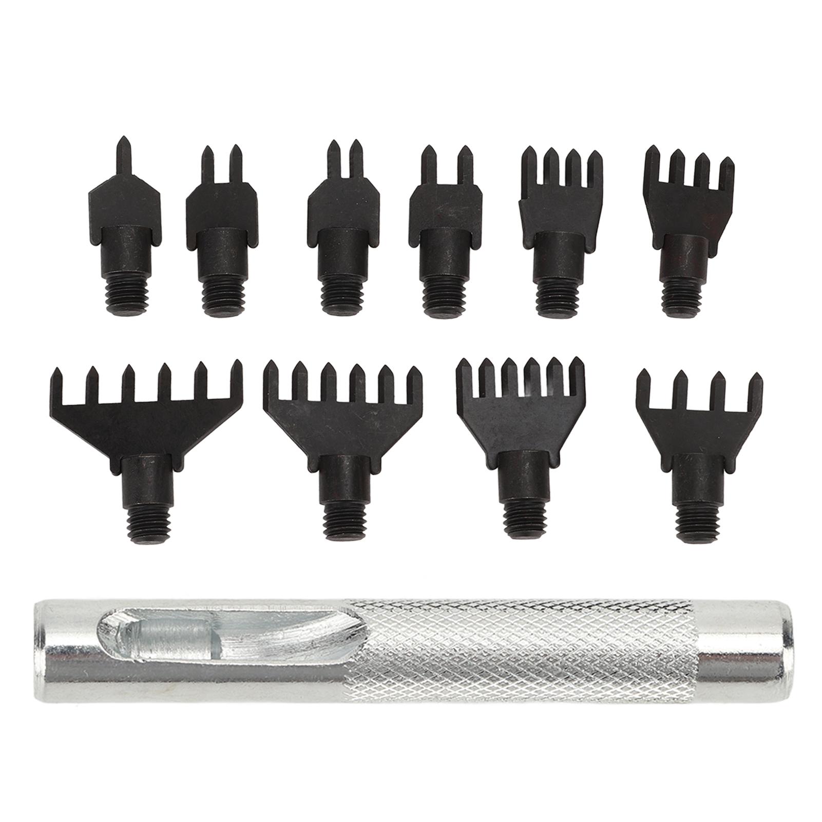 

Prong Chisel Kit Replaceable Leather Stitching Belt Punching Tool Hole Punch Set