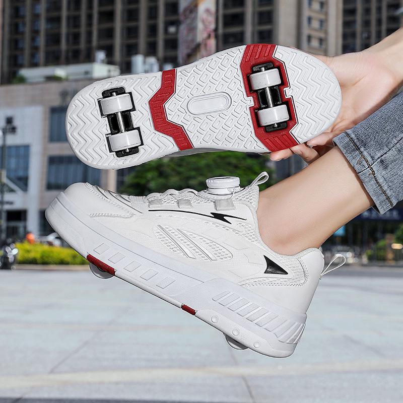 Dingjian 4-Wheel Deformation Roller Skates for Kids - Boys and Girls