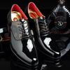 Mens Casual Business Pointed Leather Shoes Glossy Heightening Hairstylist Men's Shoes Luxury Banquet Soft Comfort  Leather Shoes