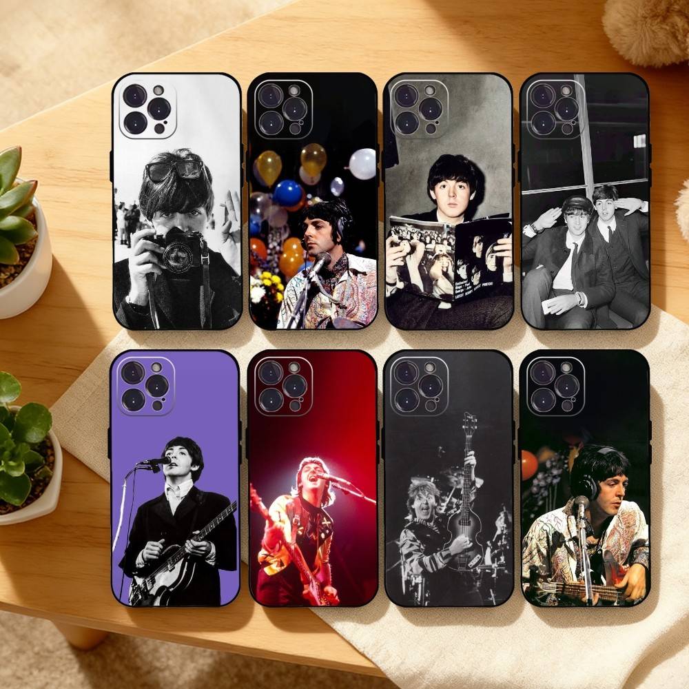 Singer P-Paul M-McCartney Phone Case For iPhone17,16,15,14,13,12,Plus,Pro Max, 5G Others Soft Black Cover
