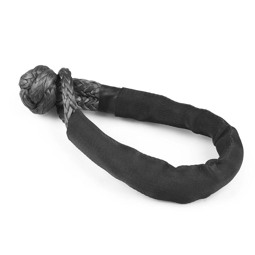 

17 тонн, 37 400 фунтов, мягкая скоба Atv UTV Буксирный крюк для прицепа U-образный крюк Веревочный узел лебедки Полиэтиленовый канат Спасательная установка Переоборудование Самоспасение чёрный