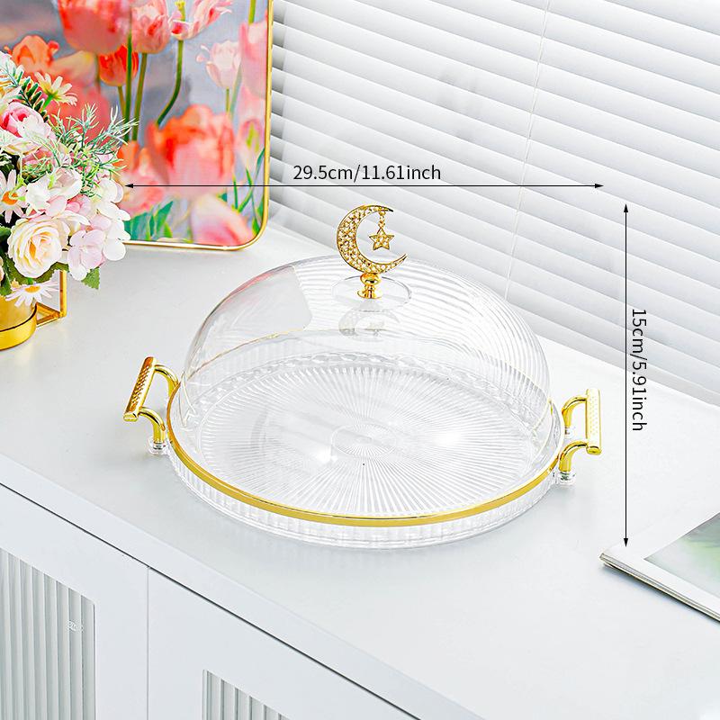 

Фруктовый магазин Поднос с крышкой Поднос для фруктов Крышка Поднос для торта Десерта Демонстрационный лоток с прозрачной крышкой