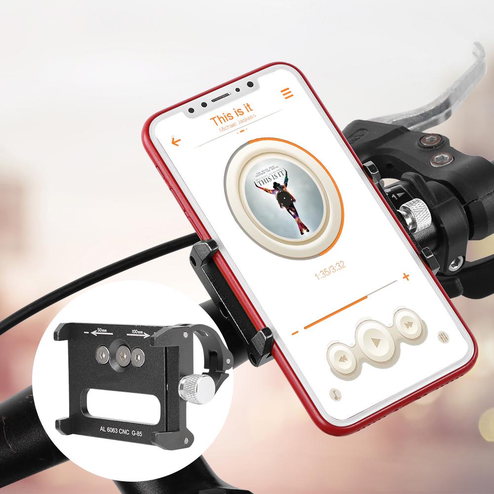 G‑85 Aluminum Alloy Mobile Phone Stand Clip Navigation Holder for Motorcycle BicycleBlack