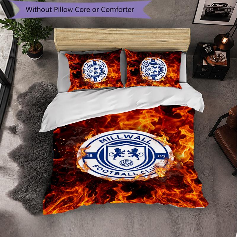 Millwall Calcio Set Biancheria da Letto 3 Pezzi Morbido Copripiumino con Federe Set Decorazione Camera da Letto per la Casa