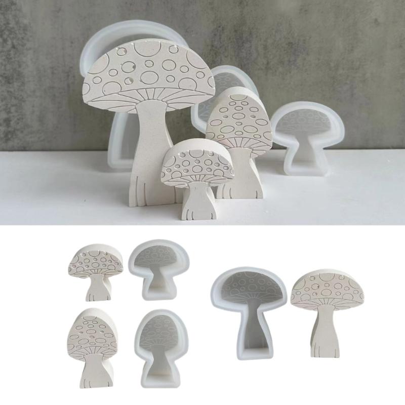 Diy Crystal Drop Glue Aromatherapy Gypsum Abrasive Three-dimensional Mushroom Jewelry Ornaments Pendant Silicone Mold