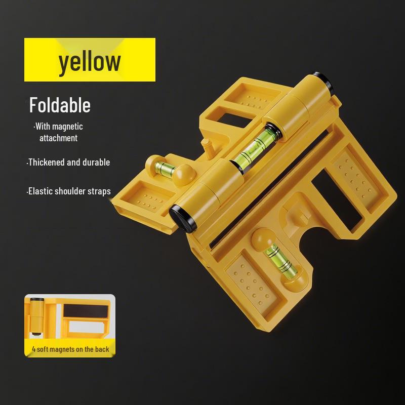 Nível de Prumo Vertical Dobrável com Ímãs Suaves para Marcenaria, Construção e Decoração - Nível de Bolha com Cinta Grátis