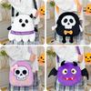 Creative Halloween Theme Design Ghost Skeleton Bat Plush Shoulder Bag For Kids