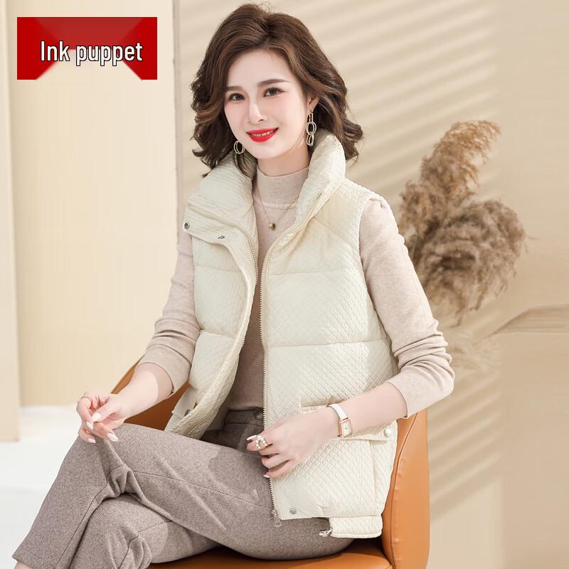 

Women s Fashion Stand Collar Cotton Vest 5XL