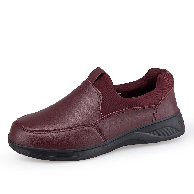 

Весна Осень Женская мода Туфли-лодочки Мужские и женские пары Натуральная кожа Танкетка Одиночные повседневные туфли Мамочки Плоские туфли 44