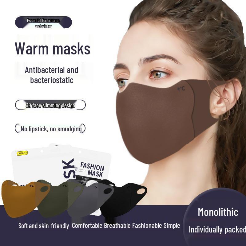 Women's Winter Windproof Sponge Mask: Warm, Dustproof, Seamless, Washable, Eye Corner Protection