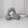 Nordic Black & White Striped Ornament for Home Decor and Office Display
