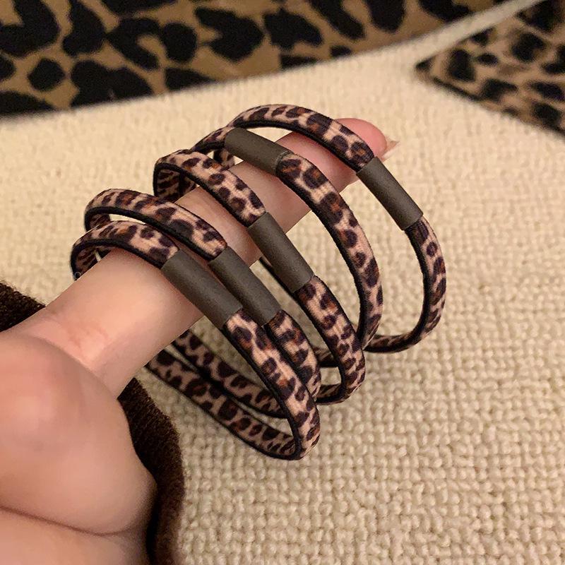 Korean Retro Leopard Print High Elasticity Hair Tie Band