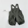Solid Color Casual Versatile Korean Style Unisex Kids Suspender Long Pants